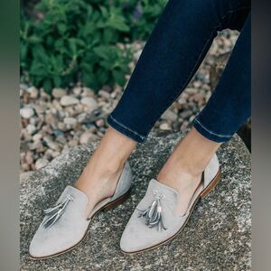 BEAST FASHION Light Gray Tassel Loafers